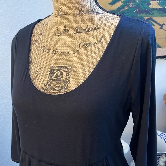 DKNY black knit midi dress - Picture 3 of 11